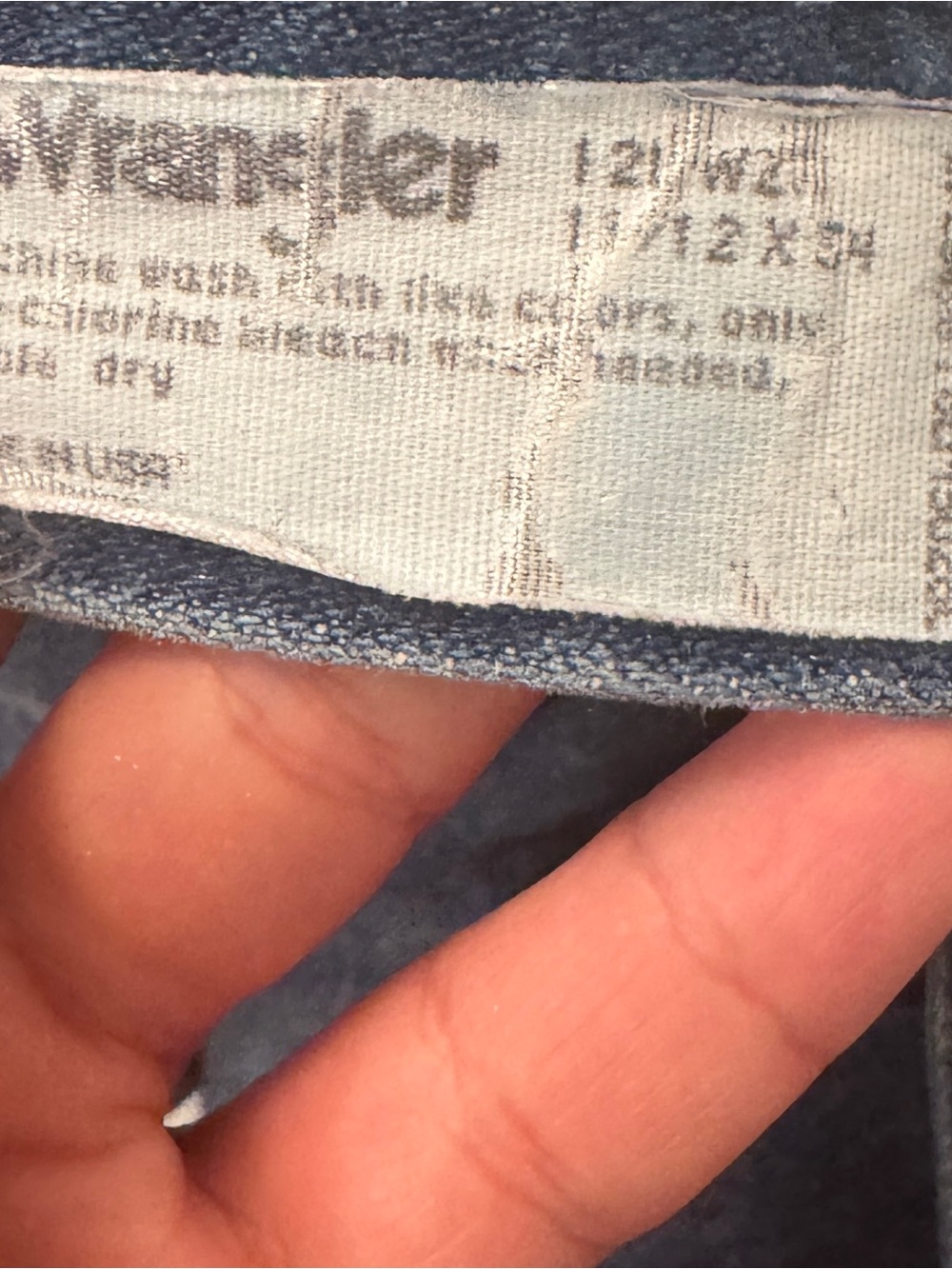 Vintage Wrangler Cowboy Cut Jeans 11/12 x 34 Made in USA High Rise Blue Denim - Picture 7 of 10